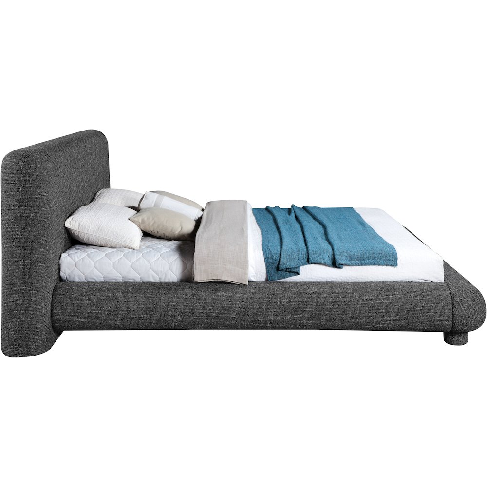 Blair Black Fabric Upholstered King Bed. Picture 8
