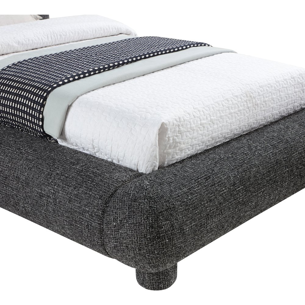 Blair Black Fabric Upholstered Twin Bed. Picture 4