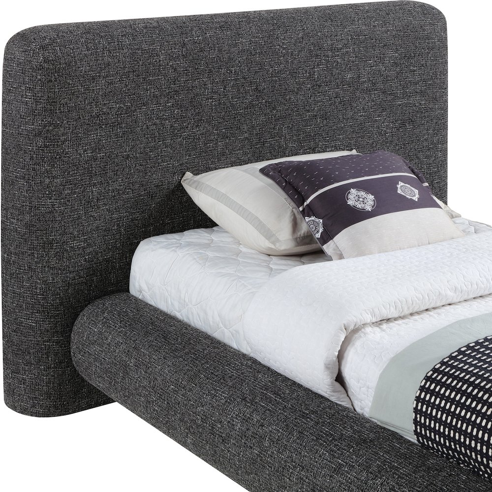 Blair Black Fabric Upholstered Twin Bed. Picture 5