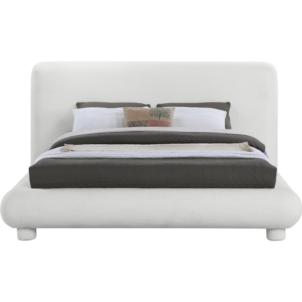 Blair Cream Fabric Upholstered Full Bed. Picture 2