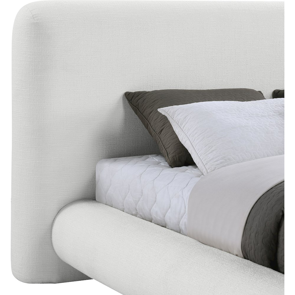 Blair Cream Fabric Upholstered King Bed. Picture 5