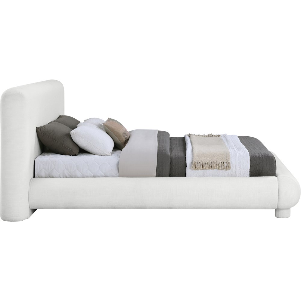 Blair Cream Fabric Upholstered Queen Bed. Picture 8
