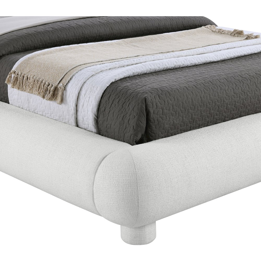 Blair Cream Fabric Upholstered Queen Bed. Picture 4