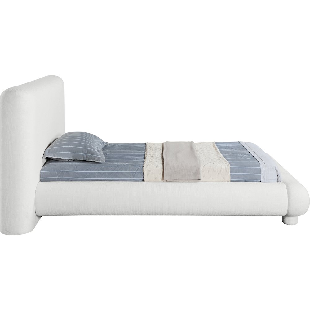 Blair Cream Fabric Upholstered Twin Bed. Picture 8
