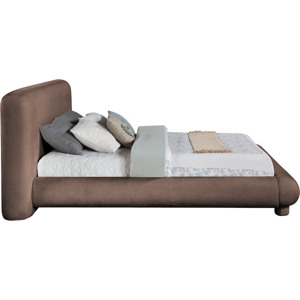 Blair Brown Chenille Fabric Upholstered King Bed. Picture 8
