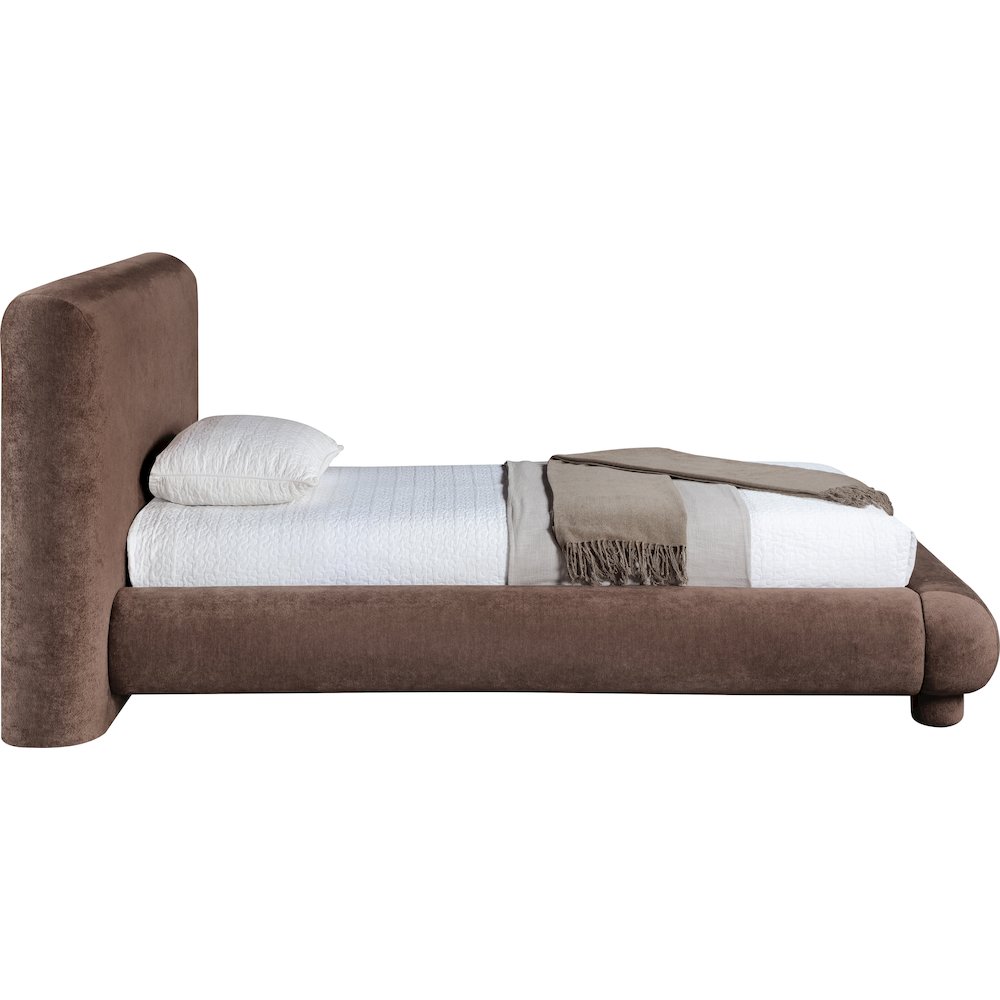 Blair Brown Chenille Fabric Upholstered Twin Bed. Picture 8
