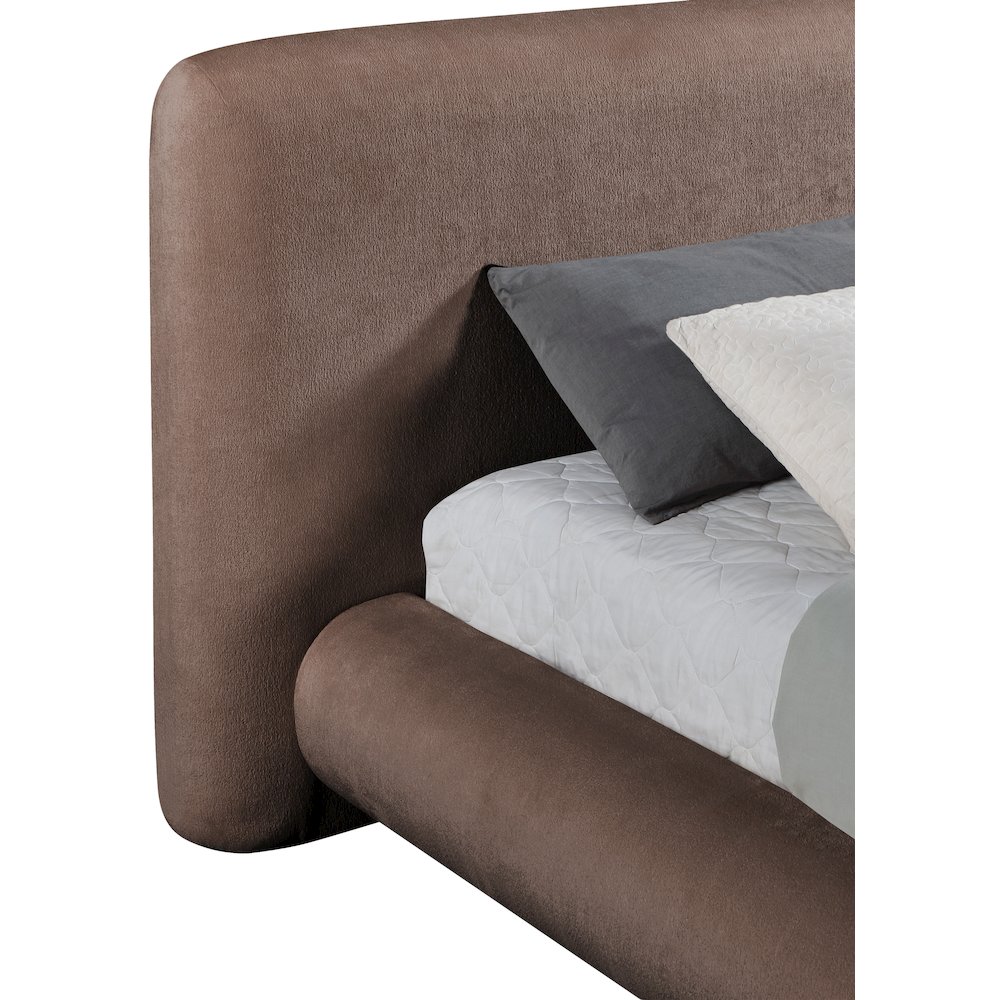 Blair Brown Chenille Fabric Upholstered Twin Bed. Picture 5