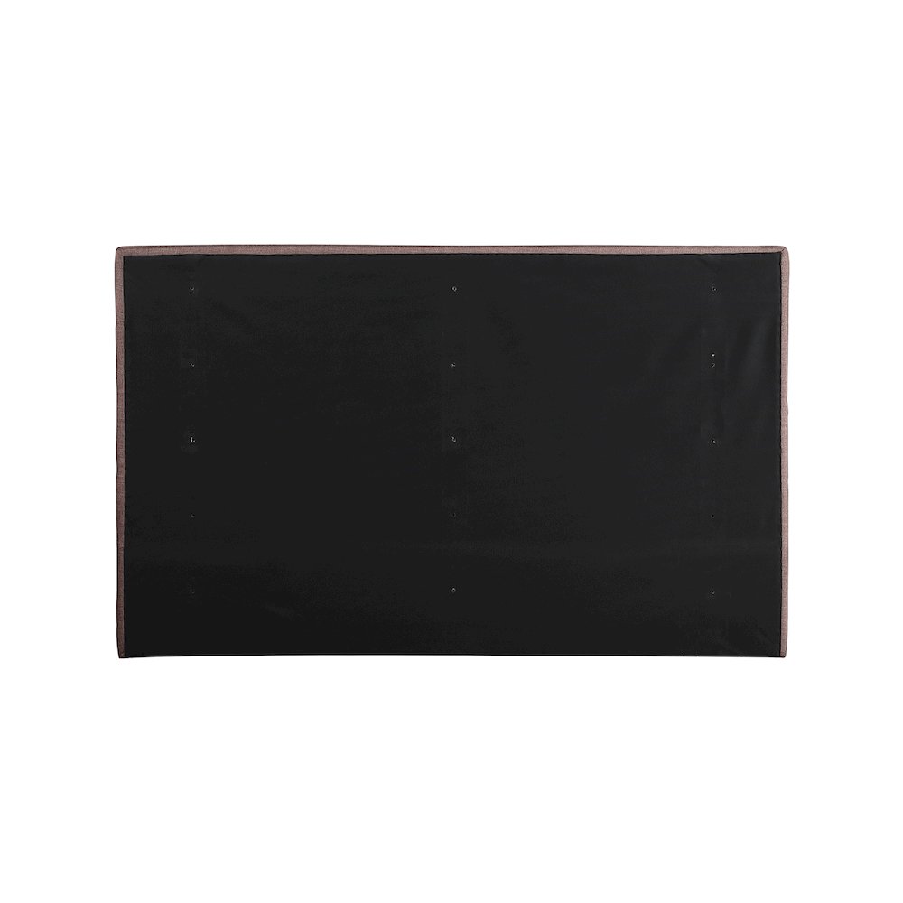 Adam Brown Linen Textured Fabric King Bed. Picture 4