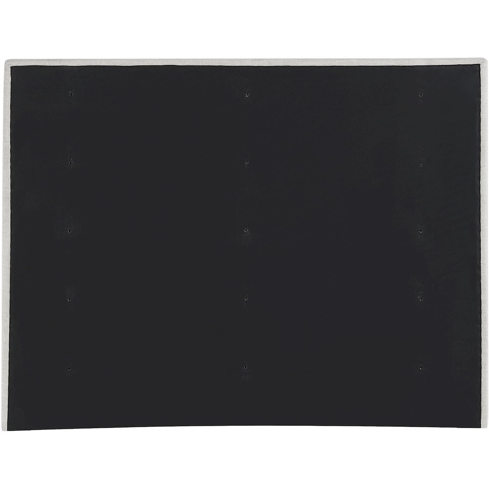 Adam Cream Linen Textured Fabric Queen Bed. Picture 4