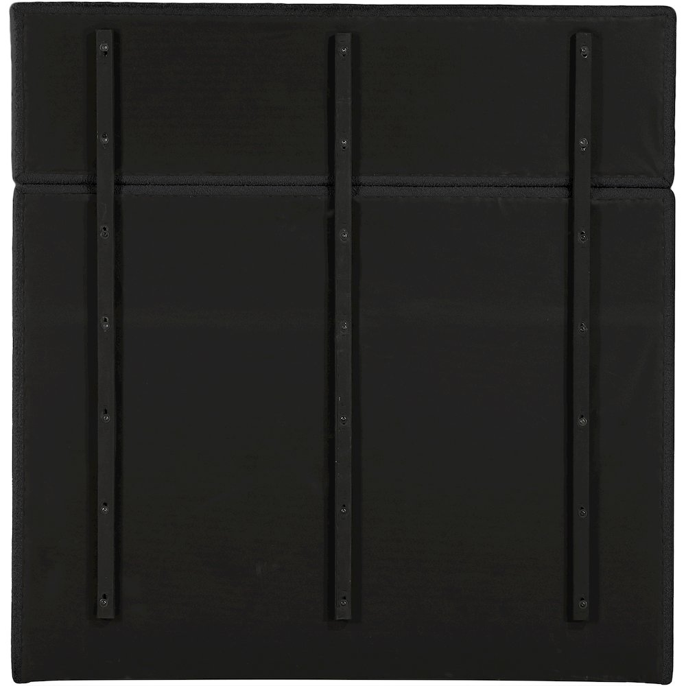 Adam Black Boucle Fabric Queen Bed. Picture 4