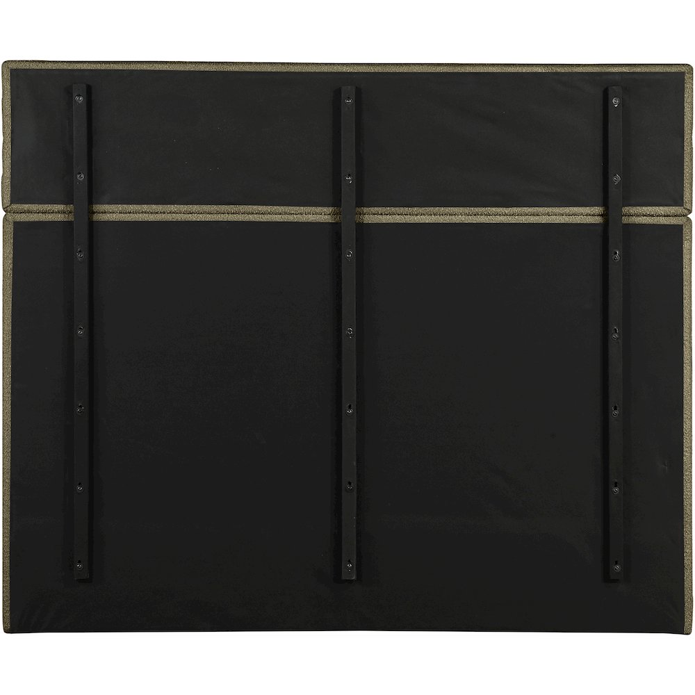 Adam Olive Boucle Fabric King Bed. Picture 4