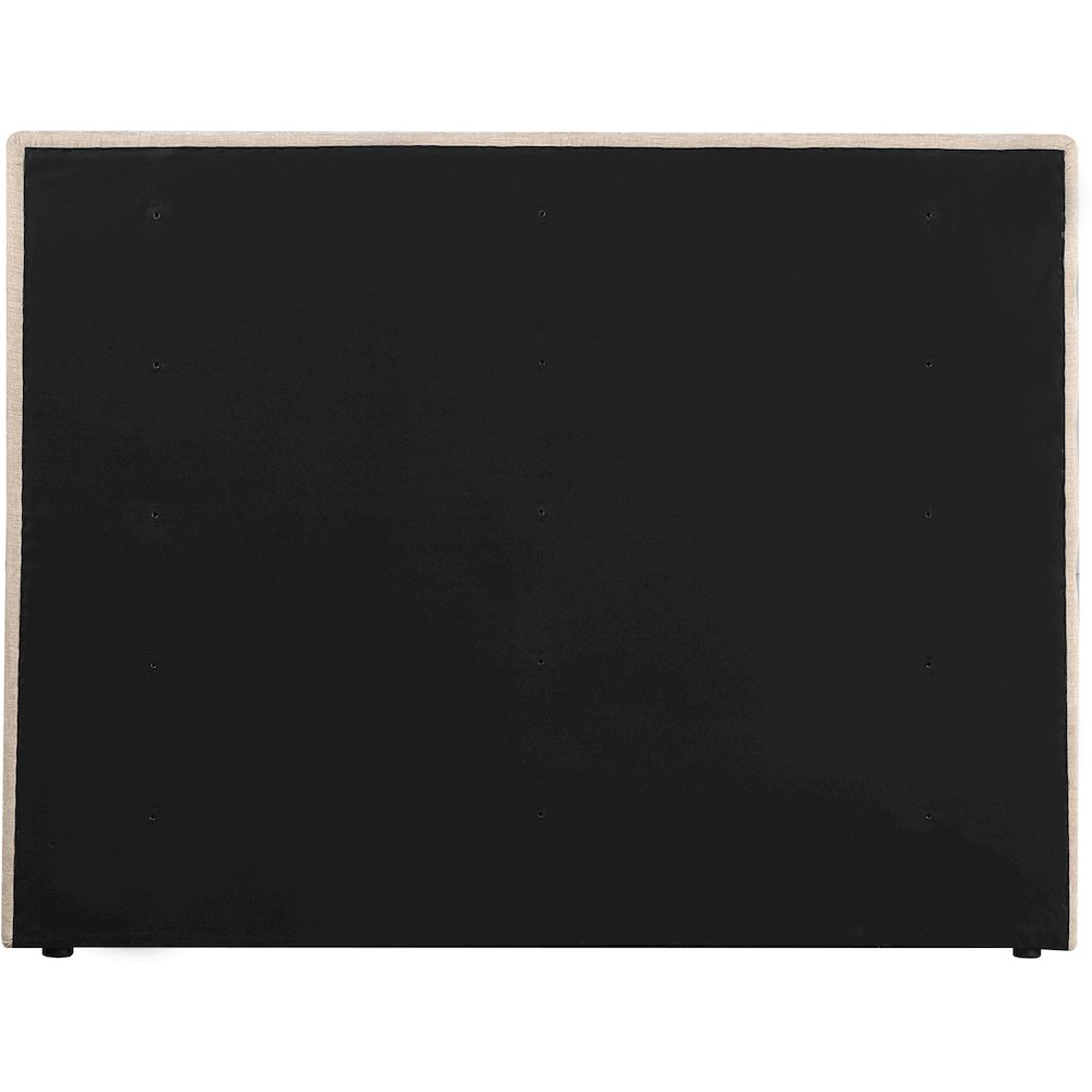 Adam Beige Chenille Fabric Queen Bed. Picture 4