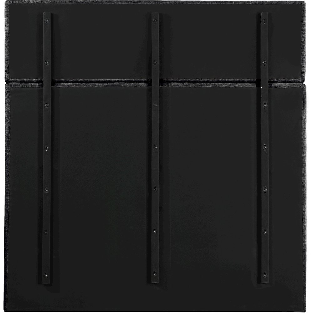 Adam Black Chenille Fabric Queen Bed. Picture 4