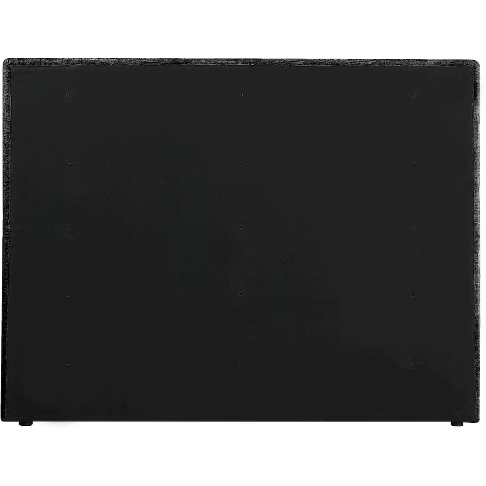 Adam Black Chenille Fabric Queen Bed. Picture 4
