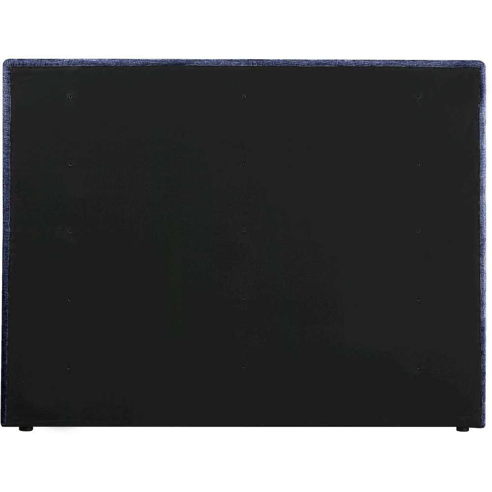 Adam Navy Chenille Fabric Queen Bed. Picture 4