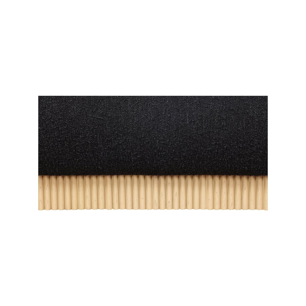 Rigby Black Boucle Fabric Queen Bed. Picture 7
