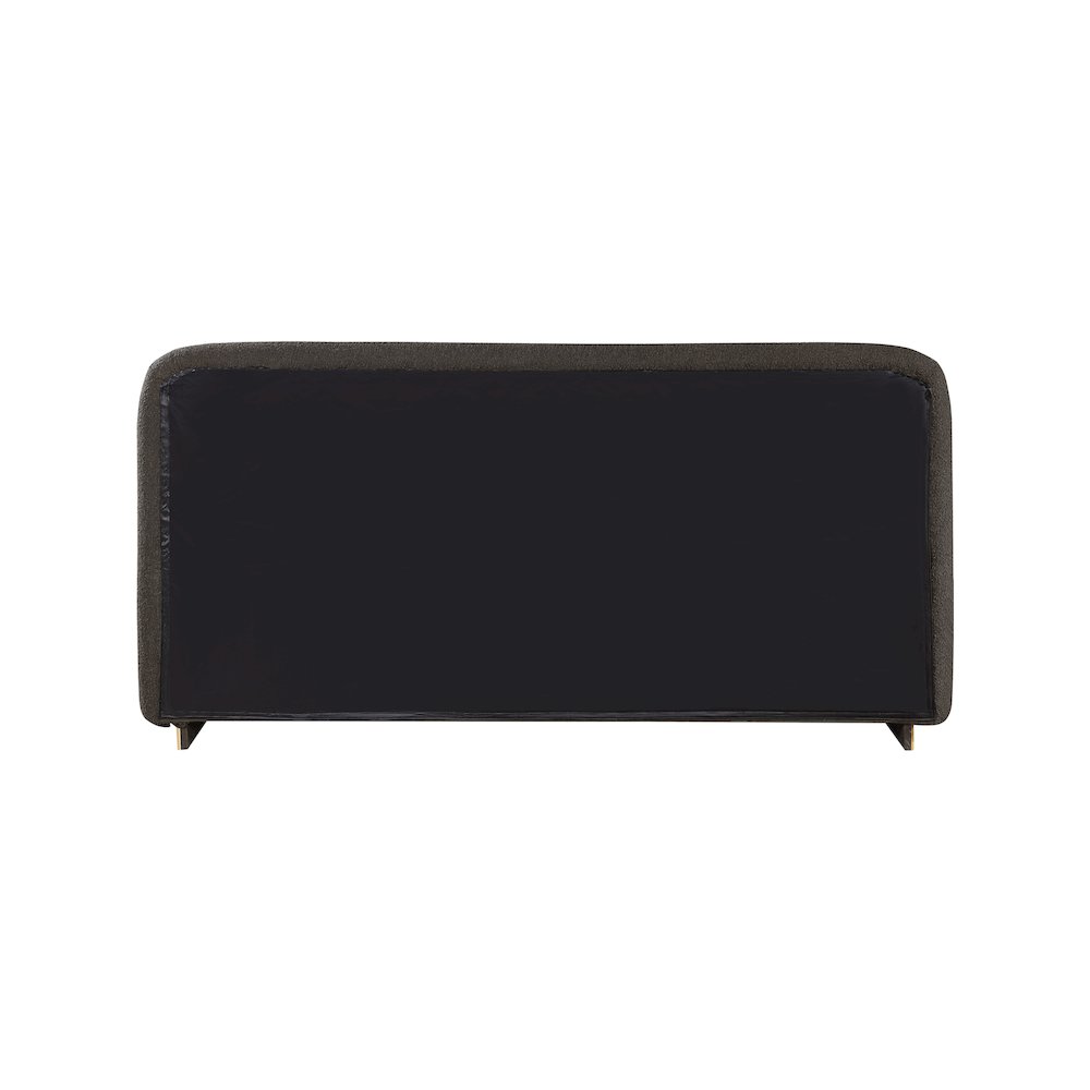 Rigby Brown Boucle Fabric Queen Bed. Picture 4