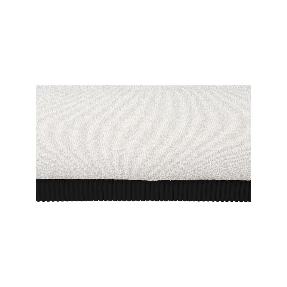 Rigby Cream Boucle Fabric Queen Bed. Picture 7
