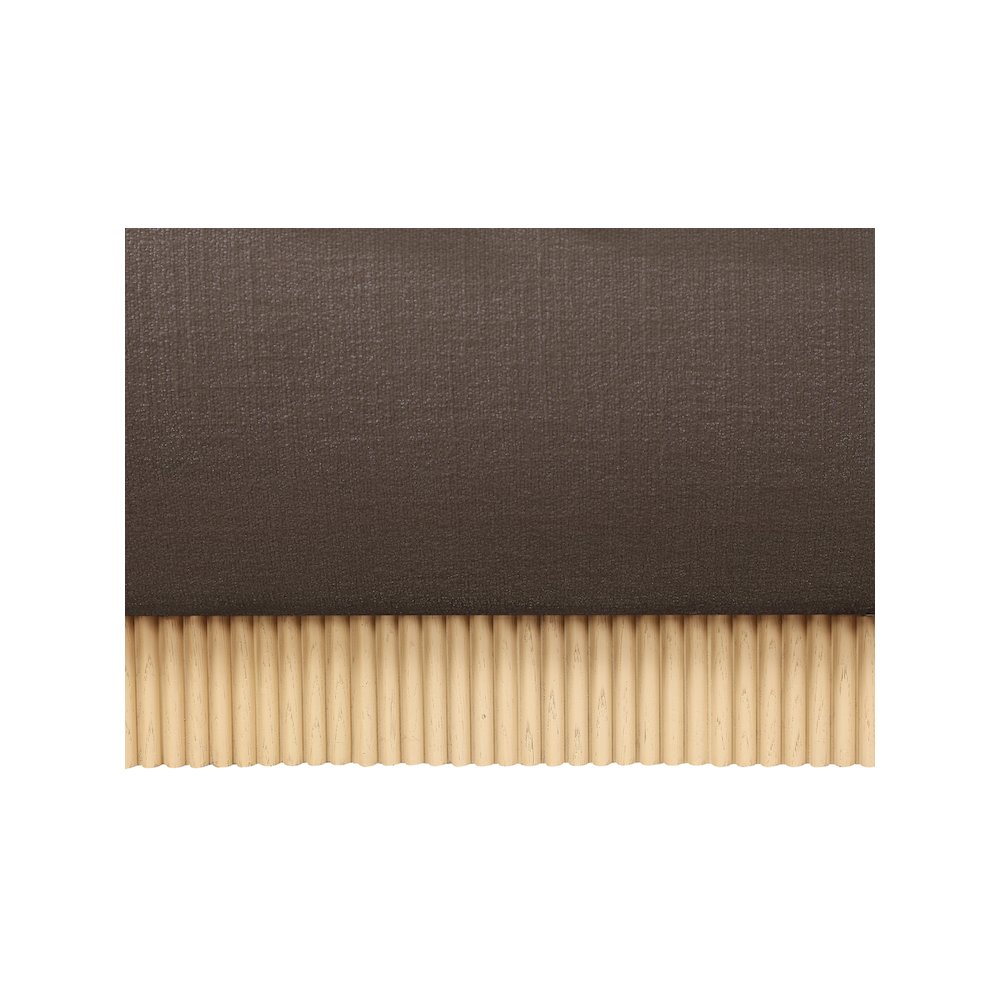 Rigby Brown Linen Textured Fabric King Bed. Picture 5