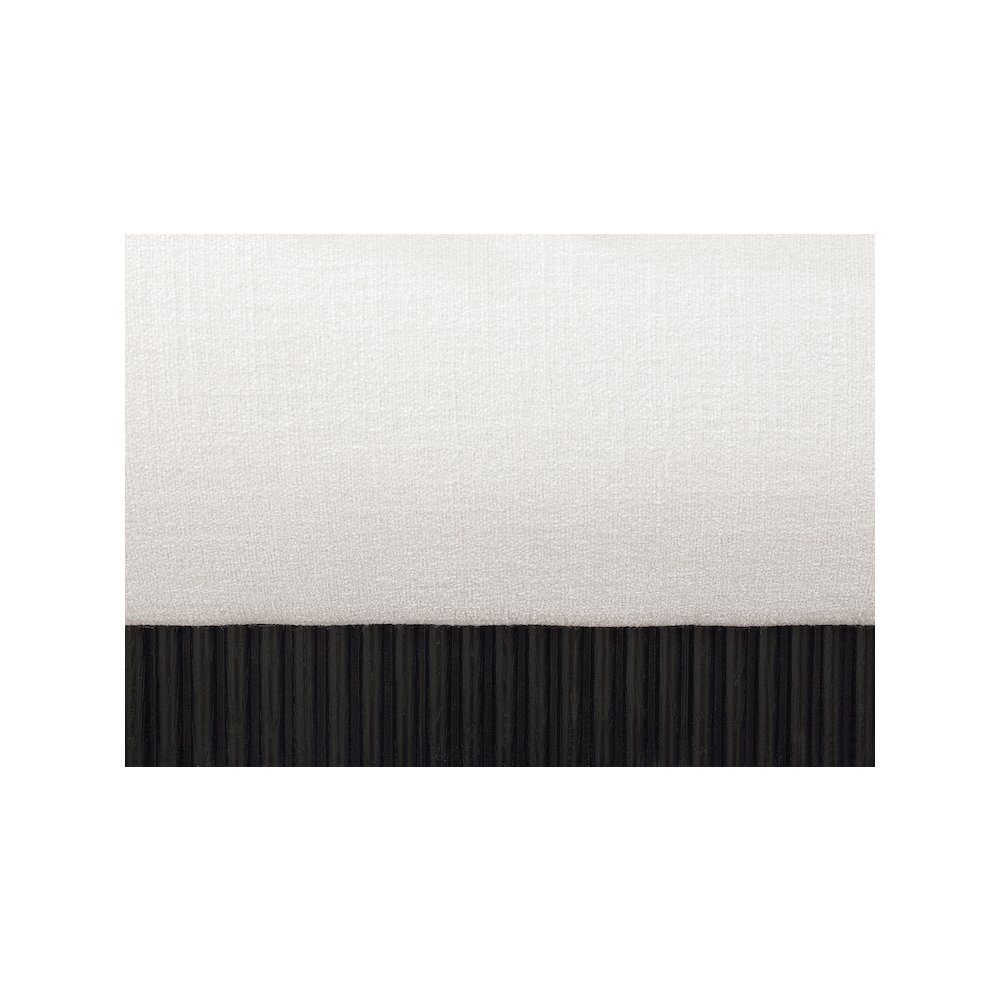 Rigby Cream Linen Textured Fabric King Bed. Picture 5