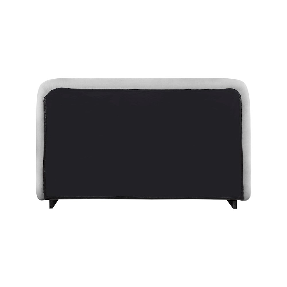 Rigby Grey Linen Textured Fabric King Bed. Picture 4