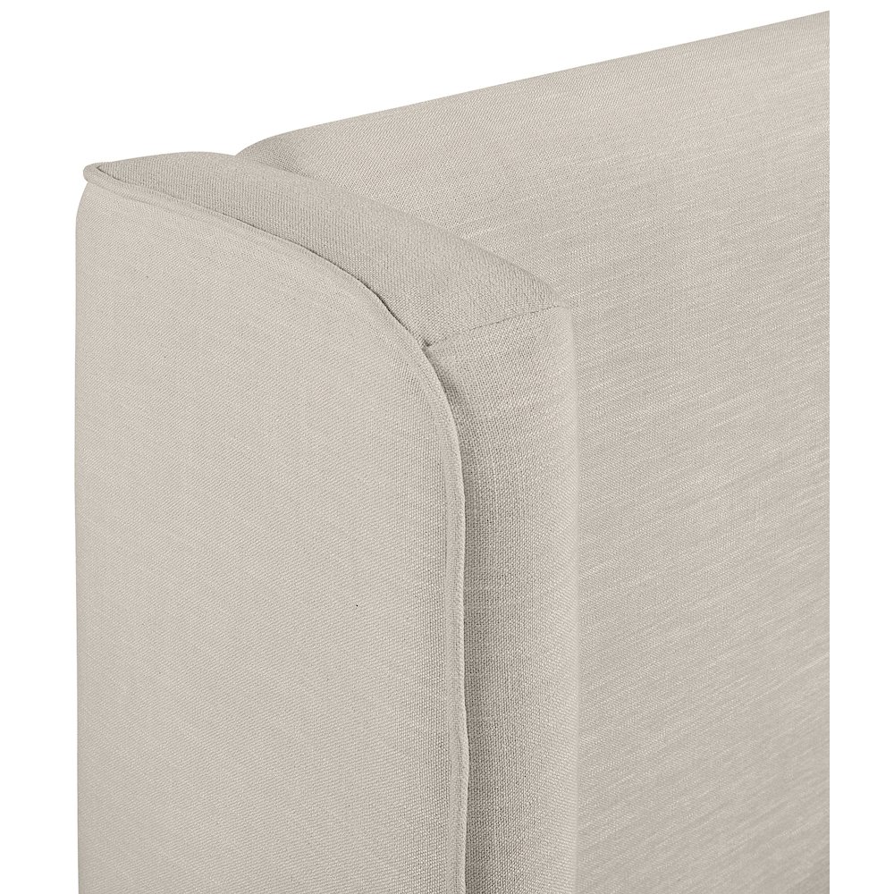 Kendall Beige Linen Textured Fabric Upholstered King Bed. Picture 9