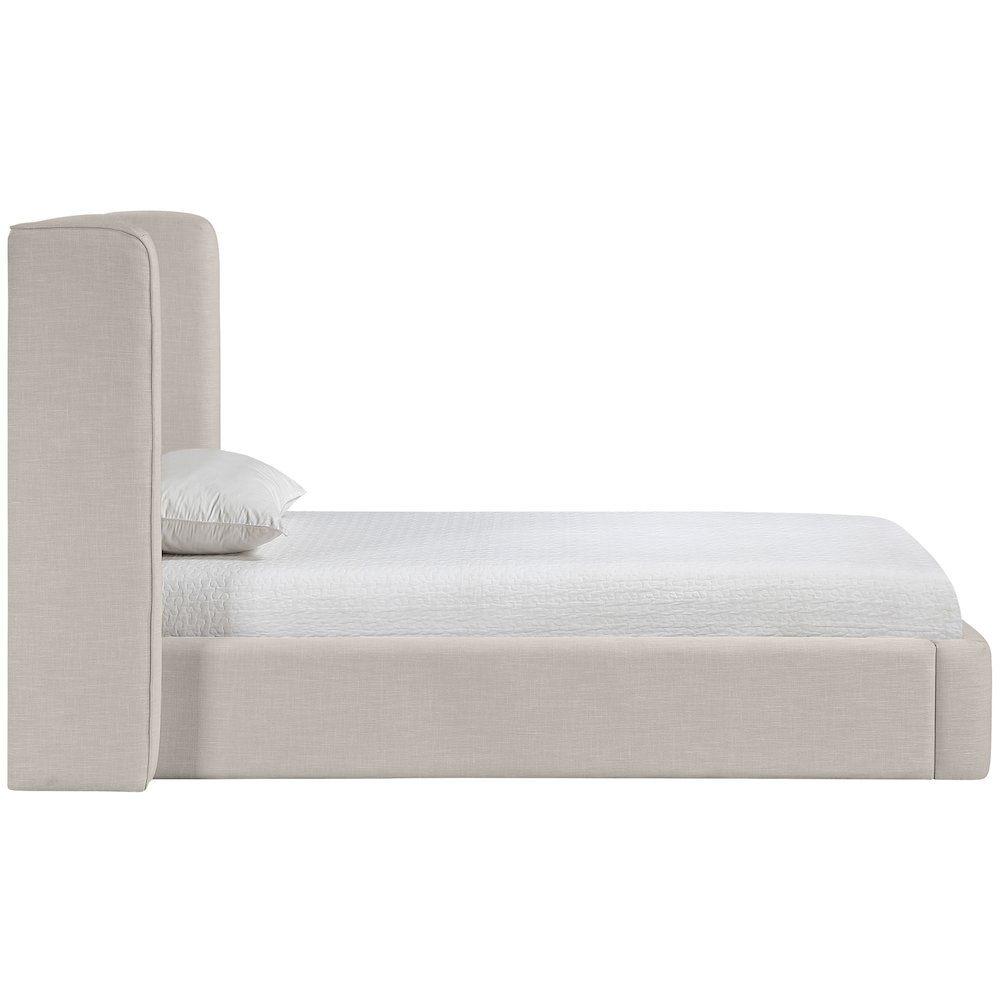 Kendall Beige Linen Textured Fabric Upholstered Twin Bed. Picture 8