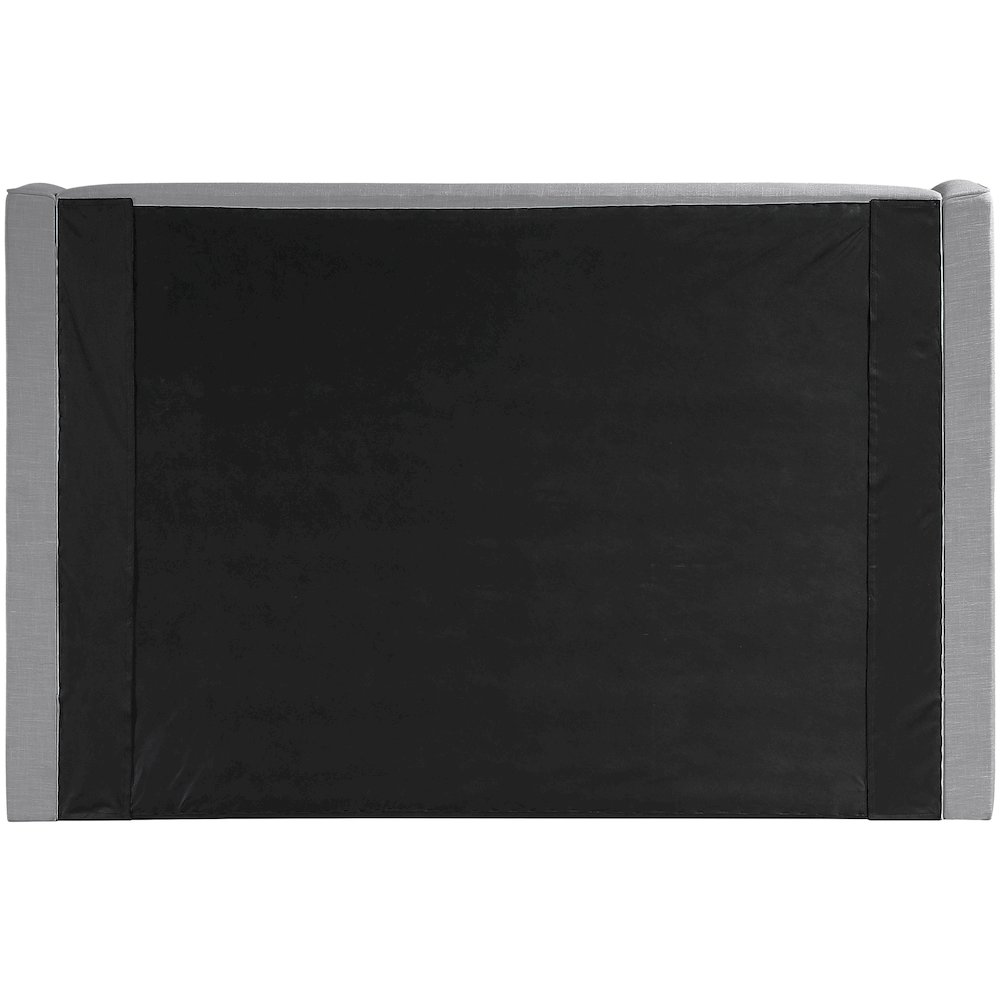 Kendall Grey Linen Textured Fabric Upholstered Full Bed. Picture 3