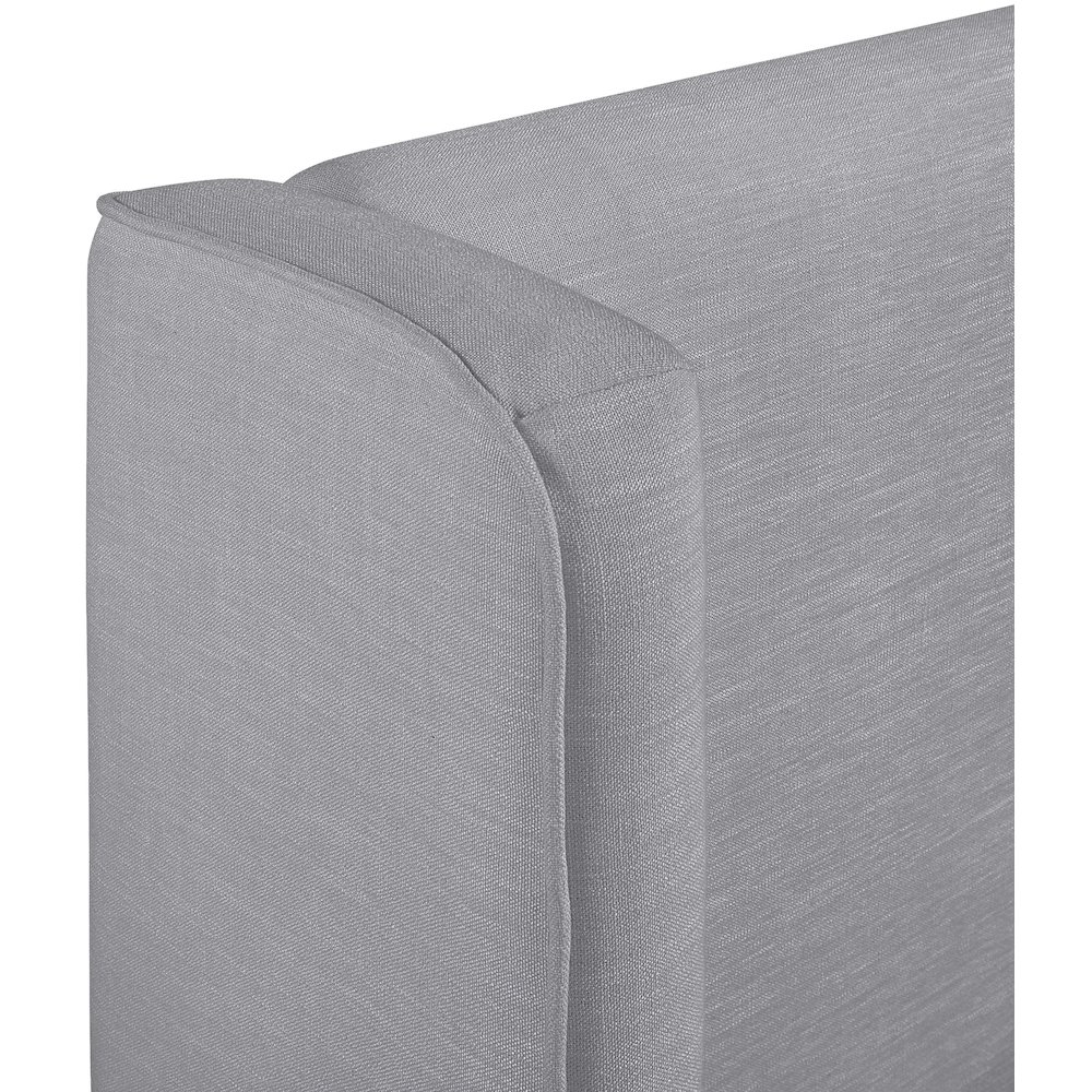 Kendall Grey Linen Textured Fabric Upholstered Full Bed. Picture 9