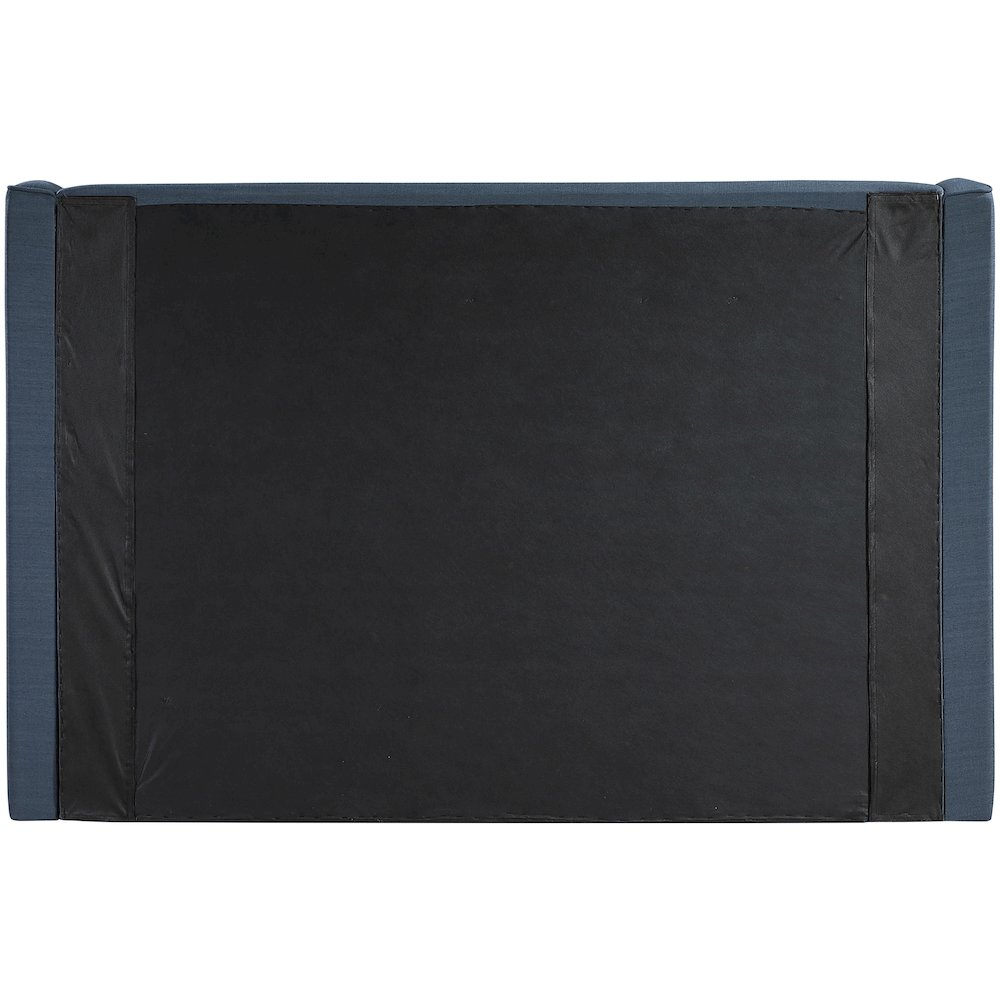 Kendall Navy Linen Textured Fabric Upholstered Queen Bed. Picture 3