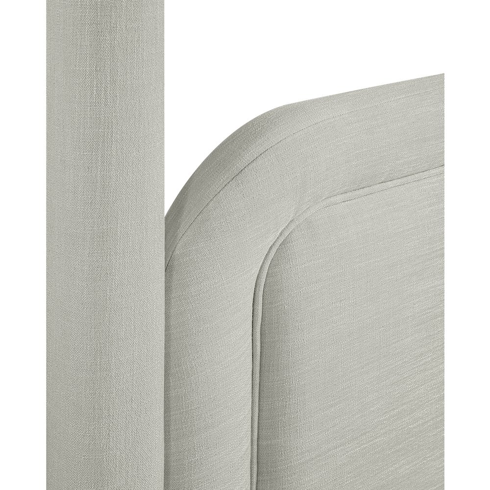 Salina Grey Linen Textured Fabric Upholstered Full Bed. Picture 6