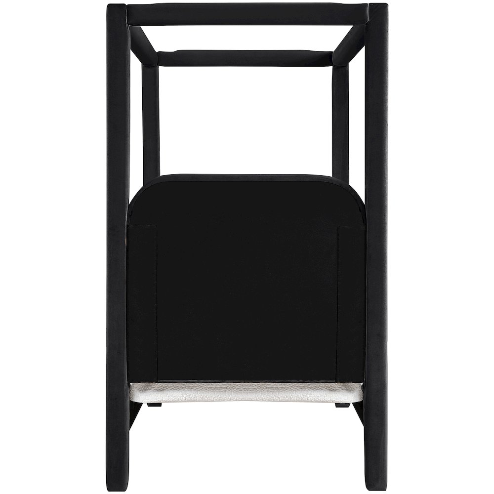 Salina Black Velvet Upholstered Twin Bed. Picture 3