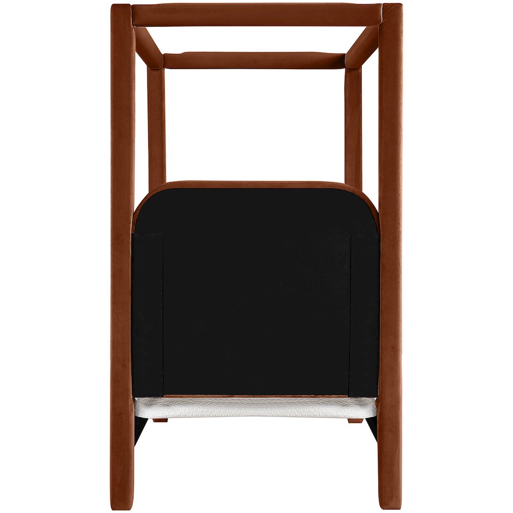 Salina Cognac Velvet Upholstered Twin Bed. Picture 3