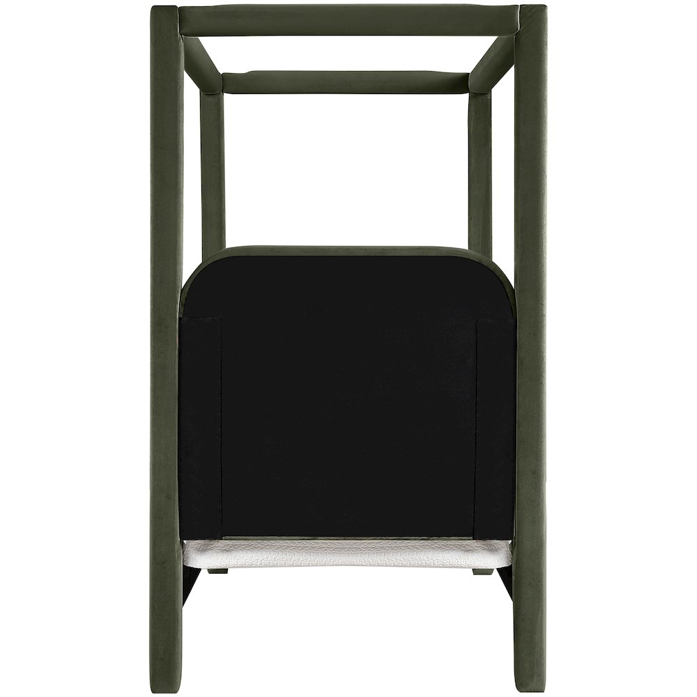 Salina Green Velvet Upholstered Twin Bed. Picture 3