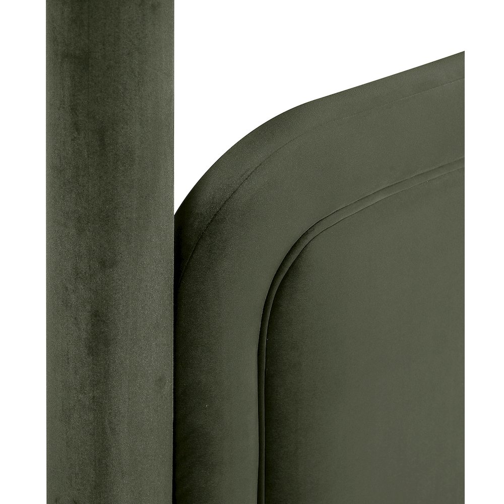 Salina Green Velvet Upholstered Twin Bed. Picture 9