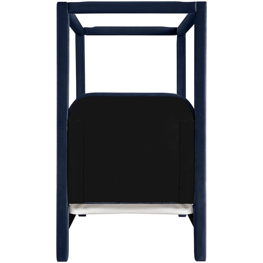 Salina Navy Velvet Upholstered Twin Bed. Picture 3