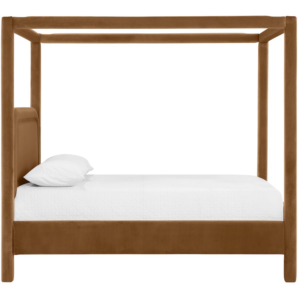Salina Saddle Velvet Upholstered Full Bed. Picture 8