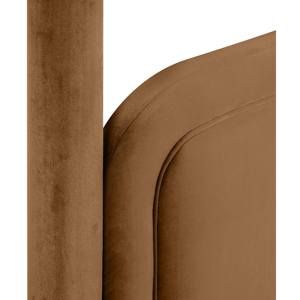 Salina Saddle Velvet Upholstered Twin Bed. Picture 9