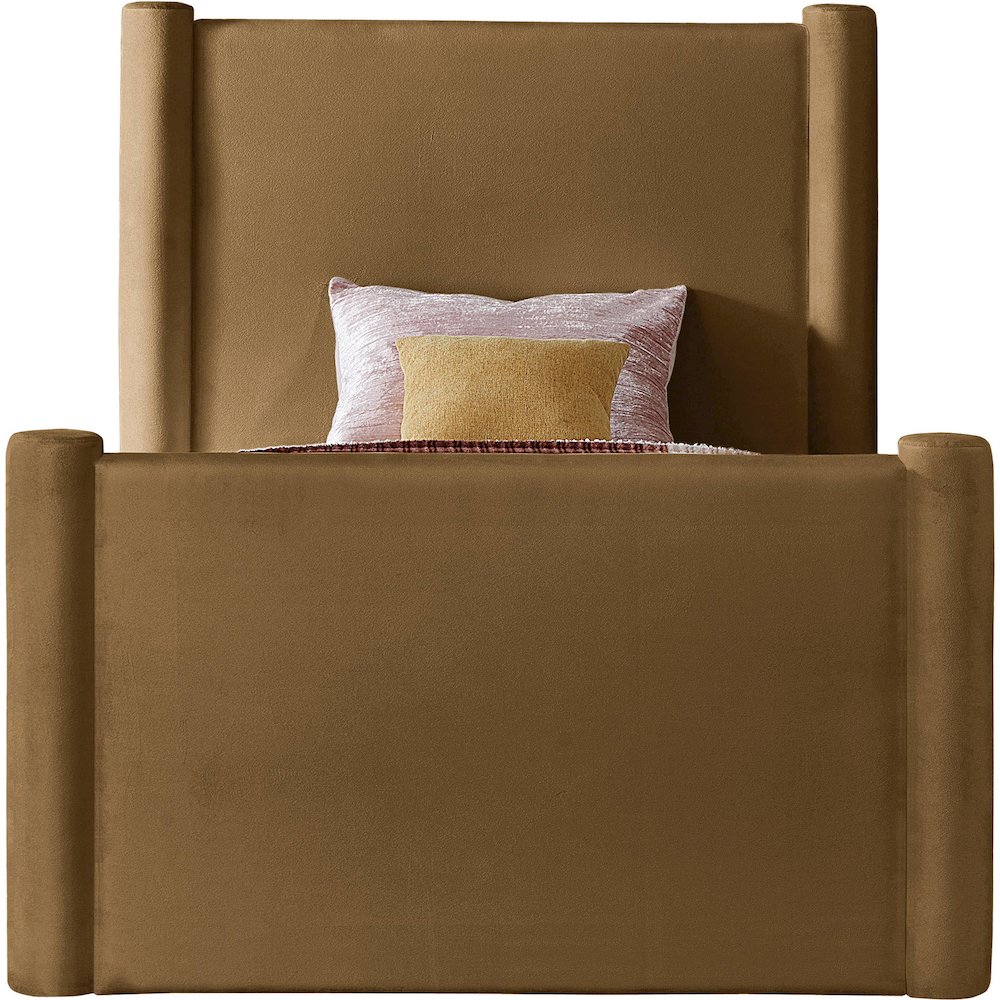 Elias Saddle Velvet Twin Bed. Picture 2
