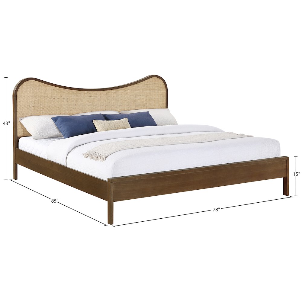 Windsor Brown Solid Wood King Bed (3 Boxes). Picture 9