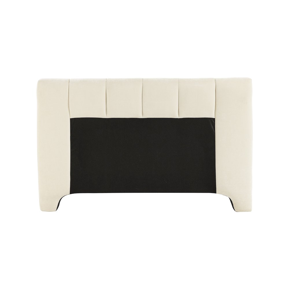 Camila Beige Chenille Fabric Full Bed. Picture 4