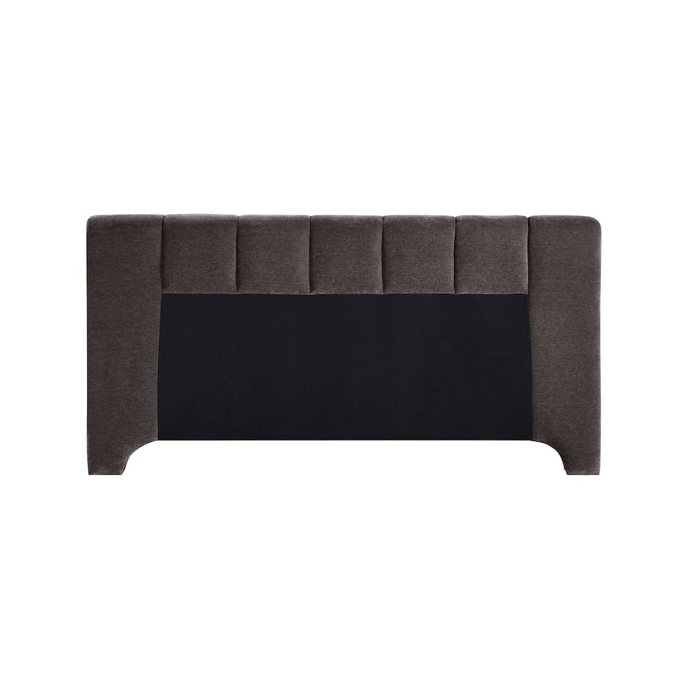 Camila Brown Chenille Fabric Queen Bed. Picture 4