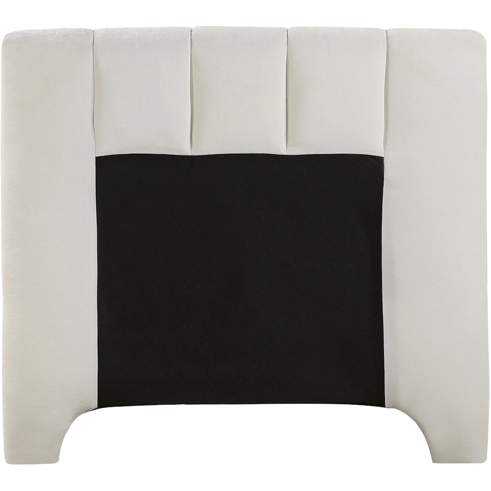 Camila Cream Chenille Fabric Twin Bed. Picture 4