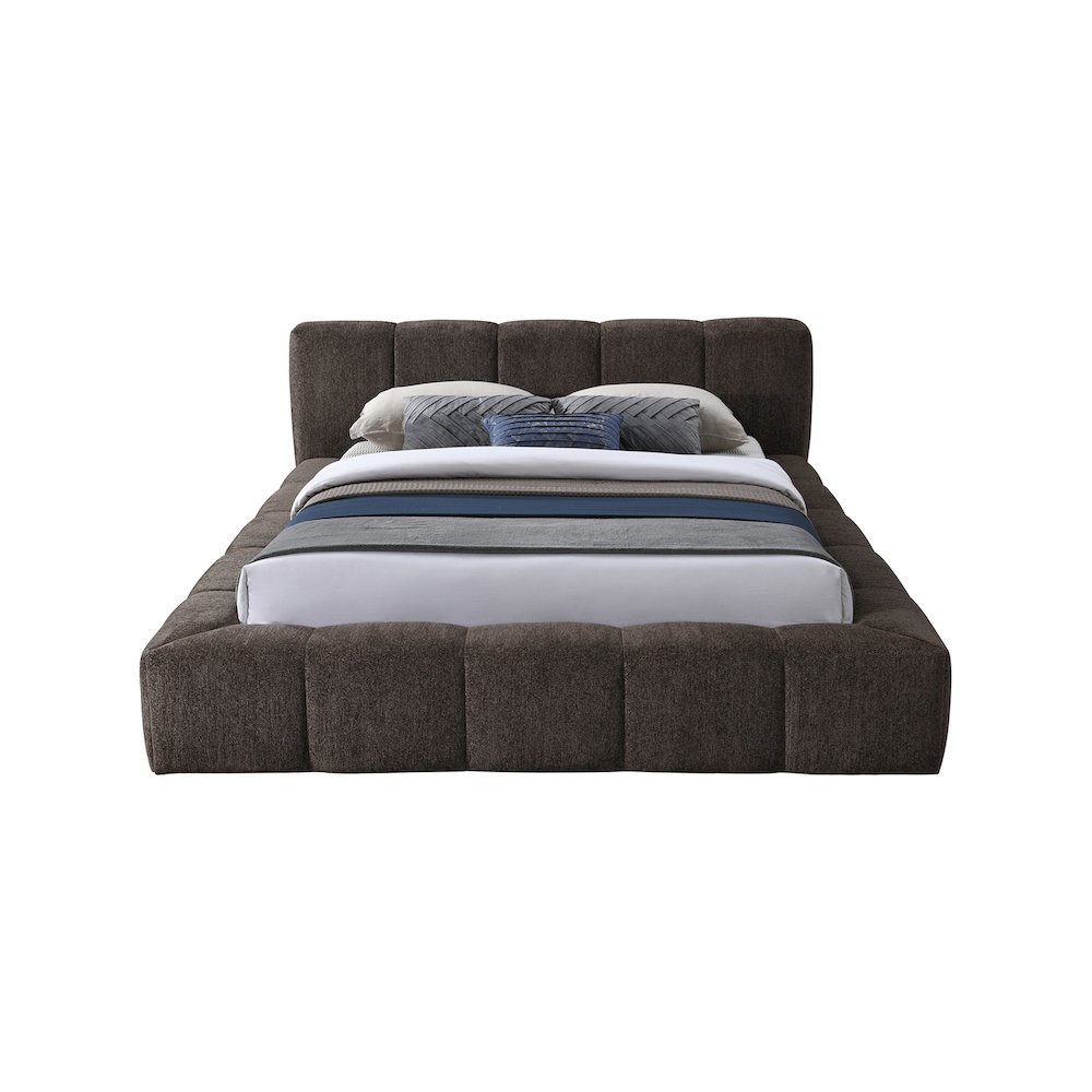 Carlin Brown Chenille Fabric Full Bed. Picture 2