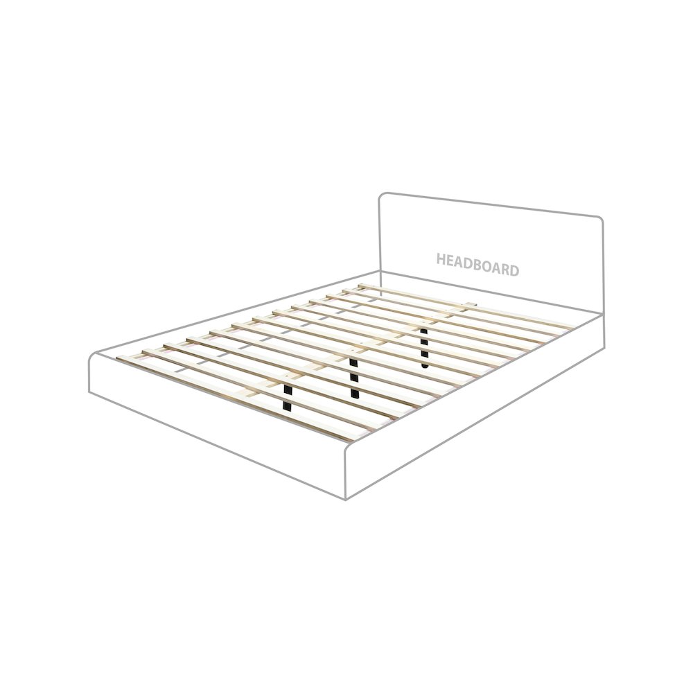 Casa Black Vegan Leather Queen Bed. Picture 8