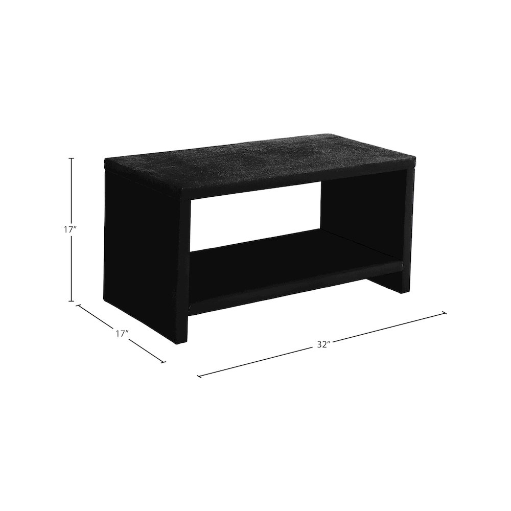 Cleo Black Velvet Night Stand. Picture 4
