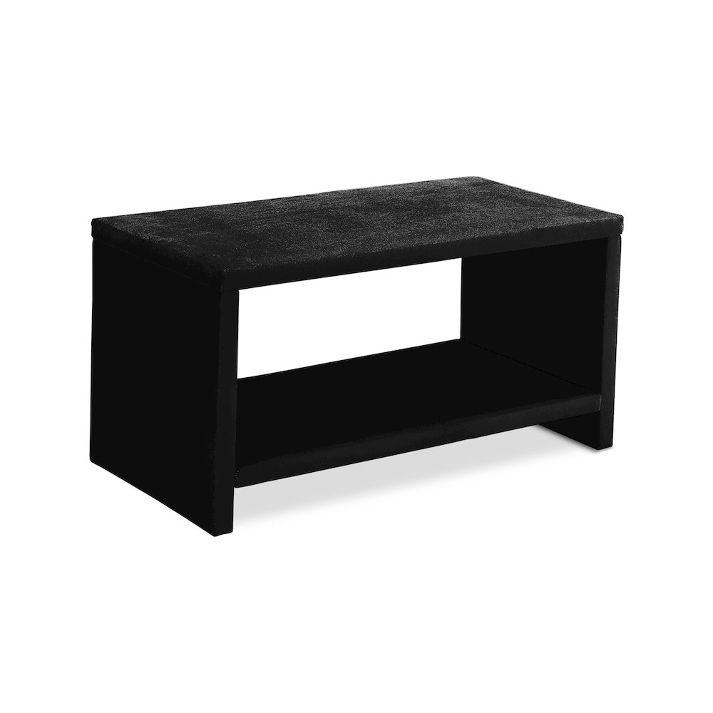 Cleo Black Velvet Night Stand. Picture 1