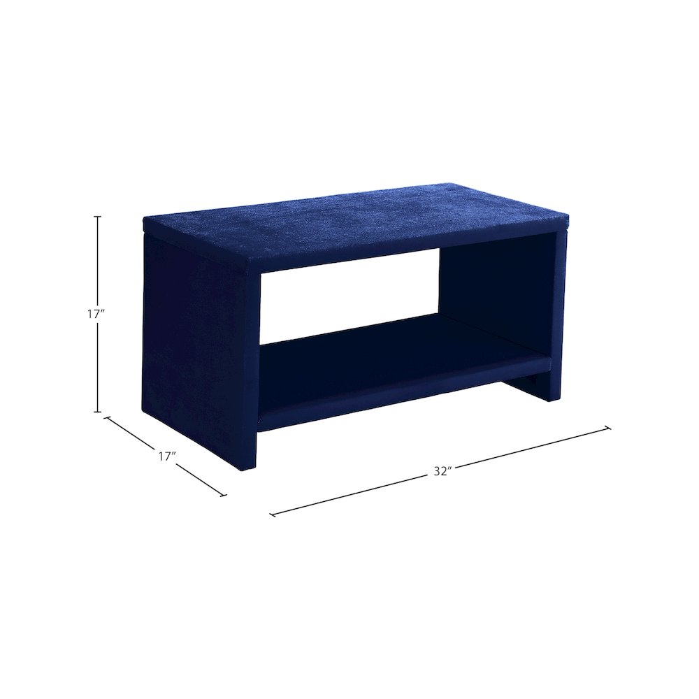 Cleo Navy Velvet Night Stand. Picture 4