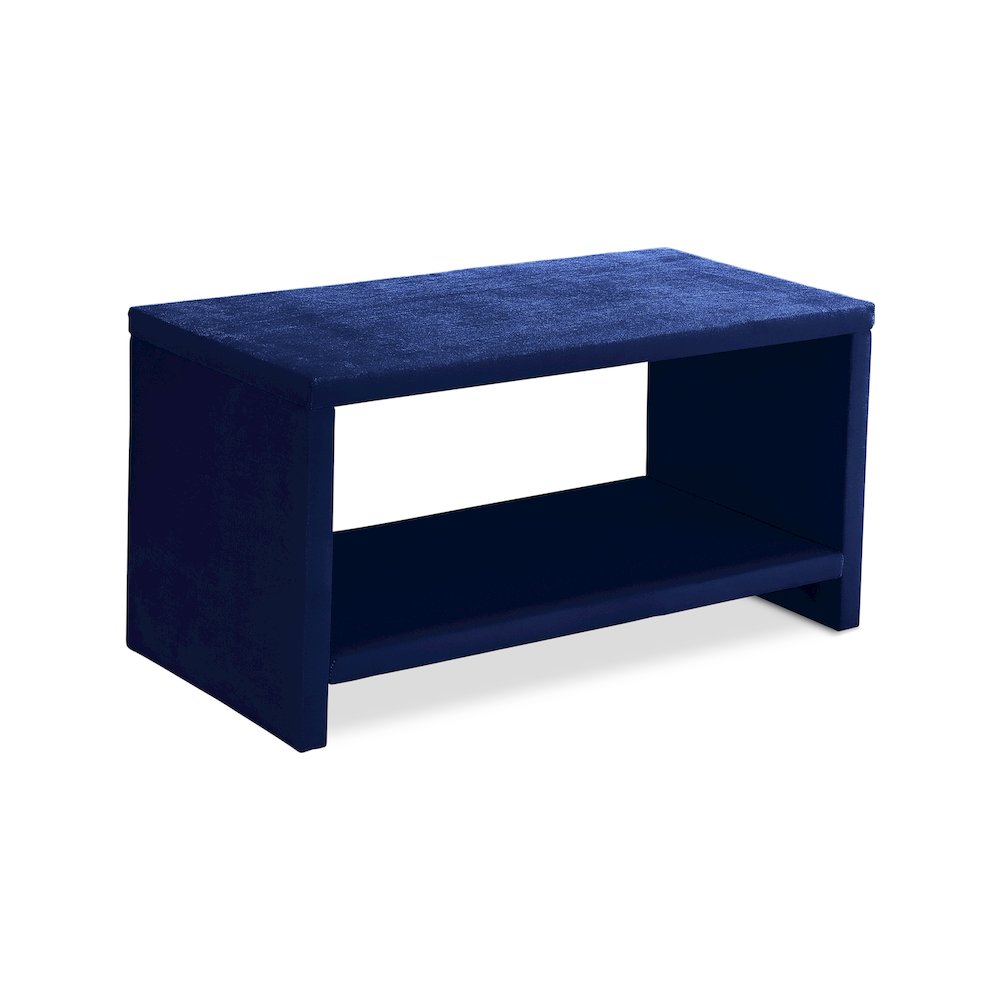Cleo Navy Velvet Night Stand. Picture 1
