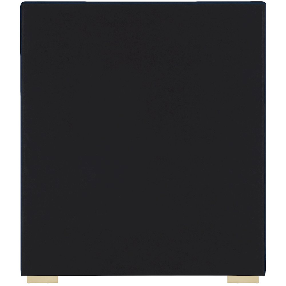 Crosby Navy Linen Textured Fabric Twin Bed. Picture 10